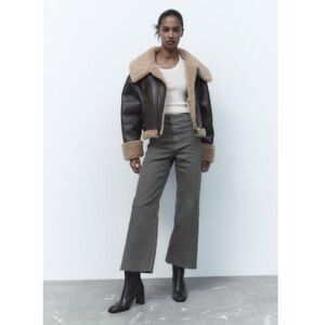 NWT Zara Marine Straight Jeans • Sz 2 • Gray